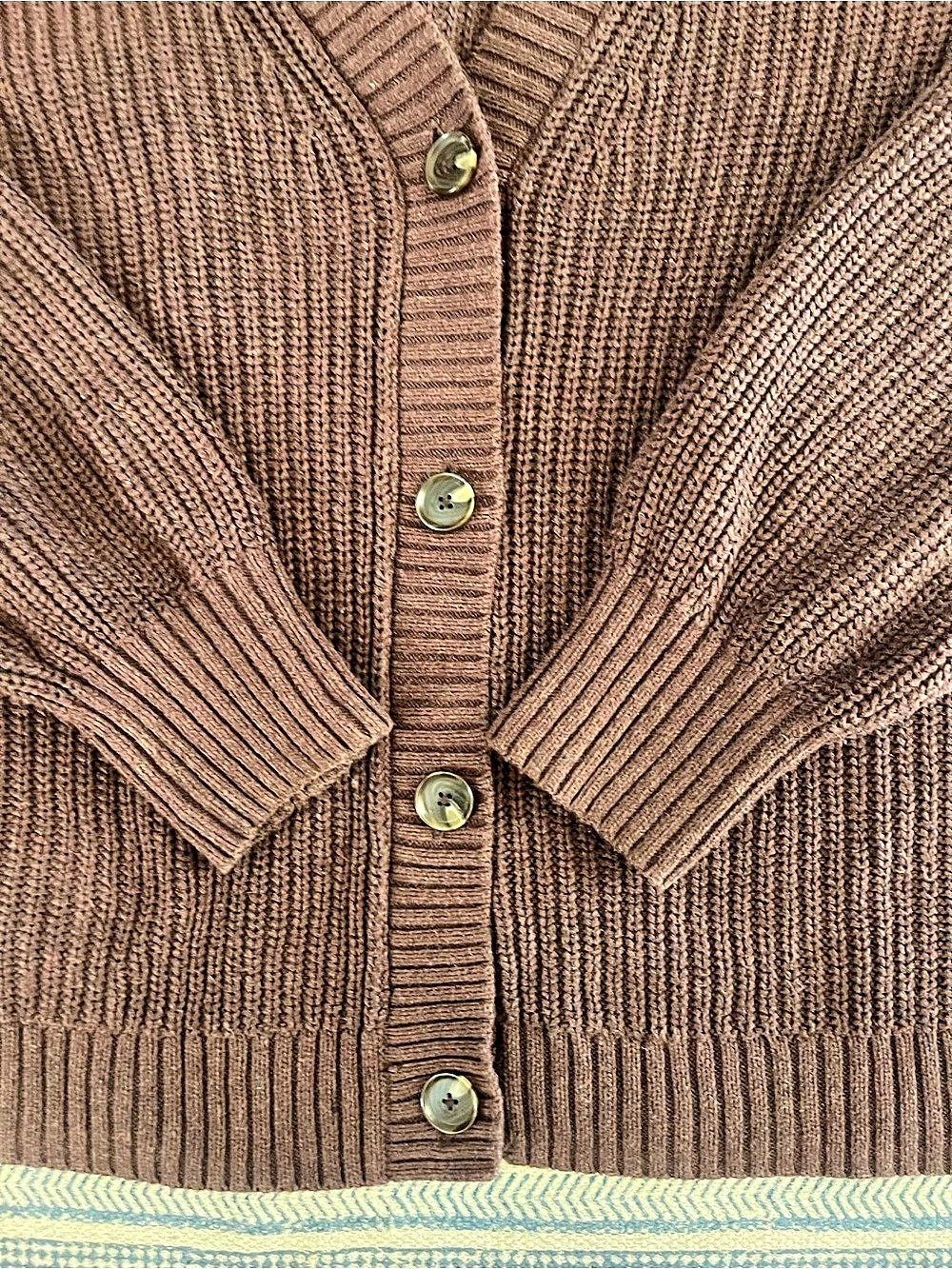 GAP CashSoft Oversized Chunky Cardigan Brown XL - Picture 3 of 5